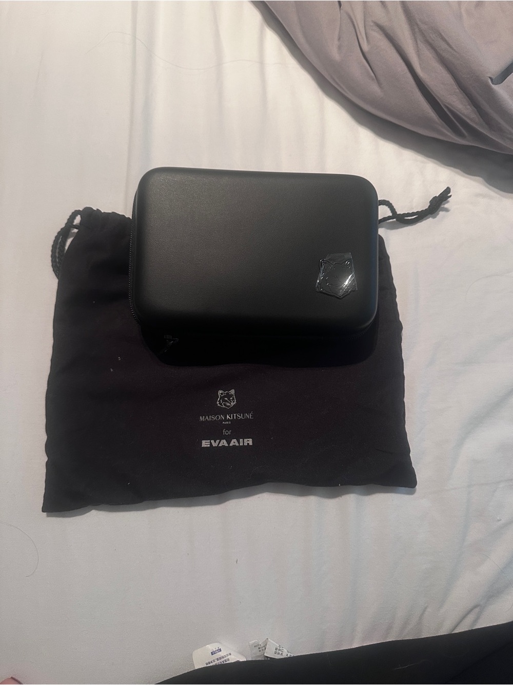 Maison Kitsuné x EVA Air Black Travel Toiletry Bag